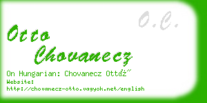 otto chovanecz business card